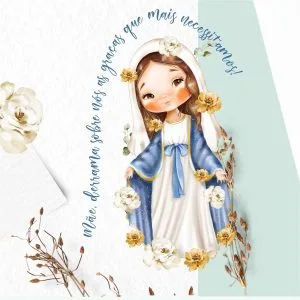 Kit Digital Santinhos Nossa Senhora Das Graças Strapbook
