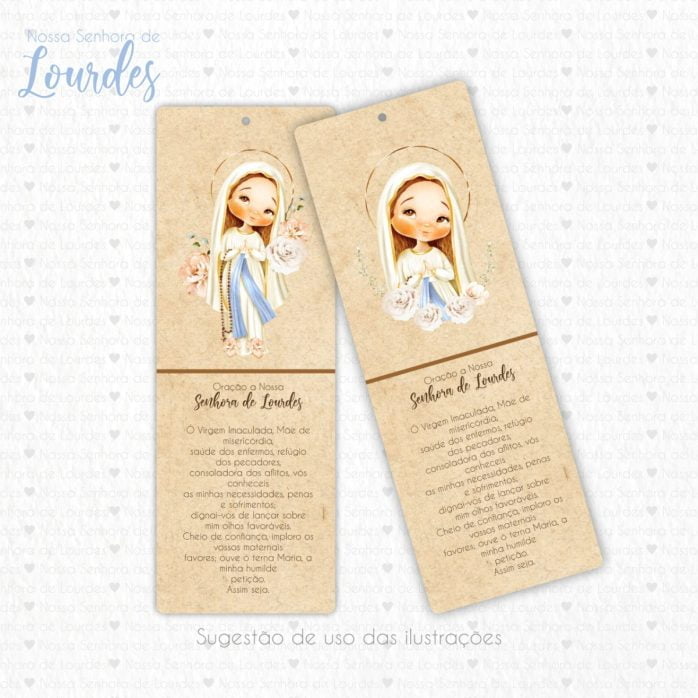 Kit Digital Santinhos Nossa Senhora De Lourdes Strapbook Png