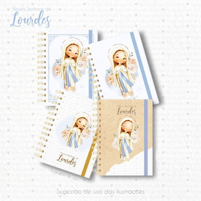 Kit Digital Santinhos Nossa Senhora De Lourdes Strapbook Png
