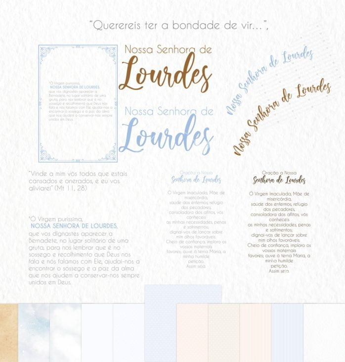 Kit Digital Santinhos Nossa Senhora De Lourdes Strapbook Png