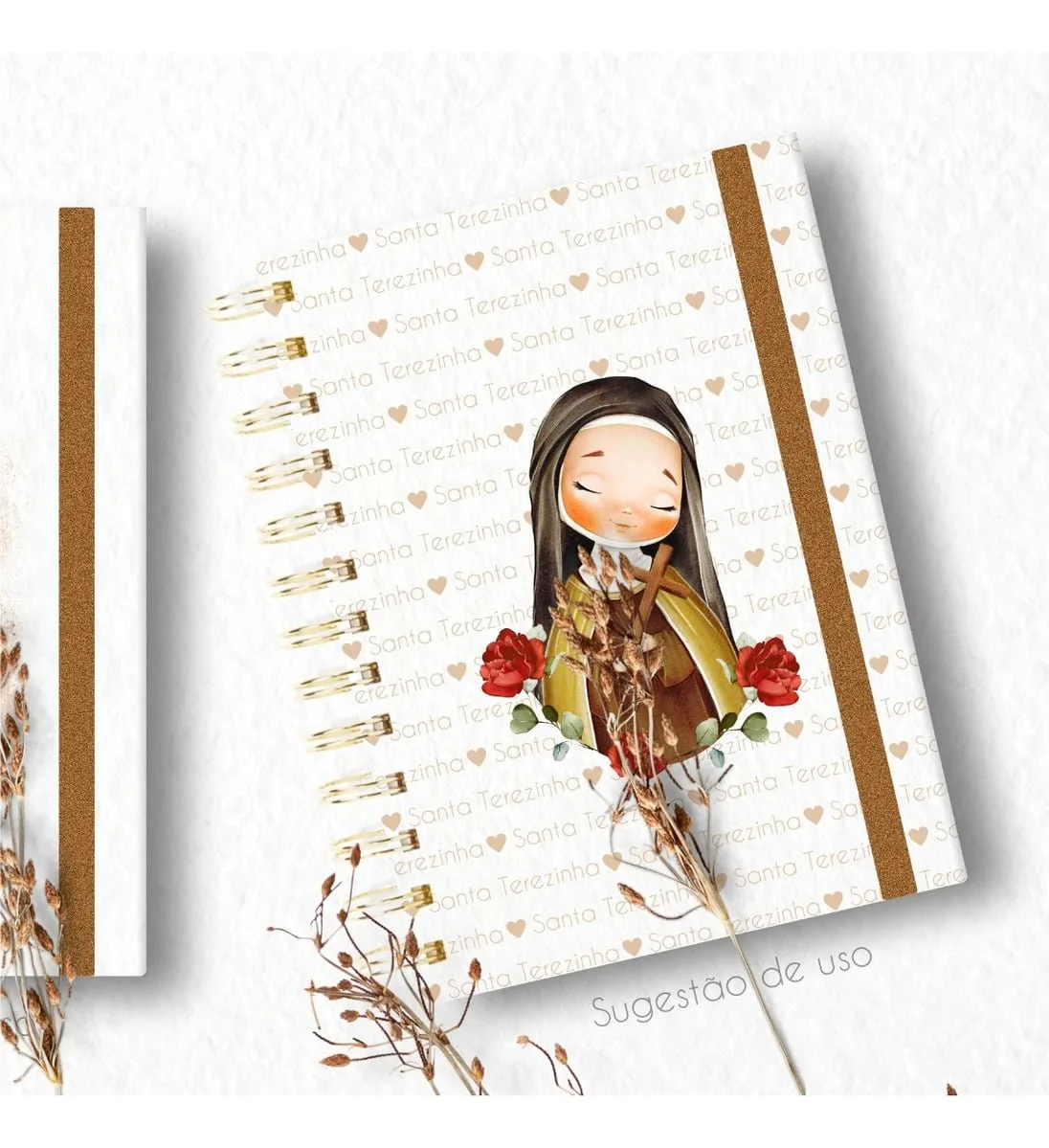 Kit Digital Santinhos Santa Terezinha Aquarelada Strapbook