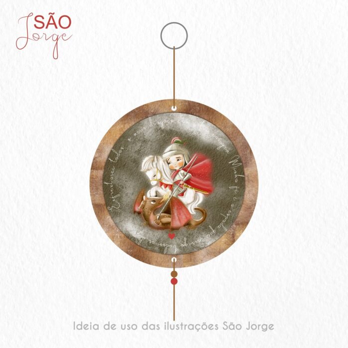 Kit Digital São Jorge Santinhos Png Ilustrações Católicas
