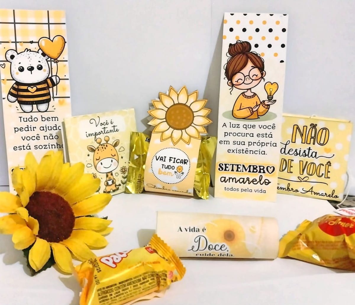 Kit Digital Setembro Amarelo com Mimos Motivacionais 1 Kit Digital Setembro Amarelo com Mimos Motivacionais