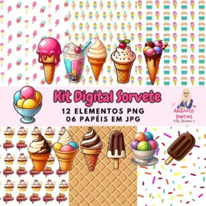Kit Digital Sorvete - Png