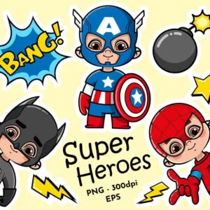 Kit Digital Super Heroes Cute