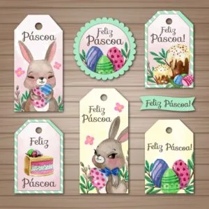 Kit Digital Tags Páscoa 15 Kit Digital Tags Páscoa
