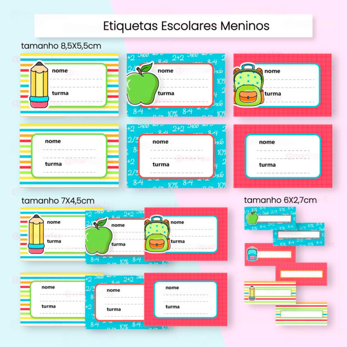 Kit Digital Volta às Aulas 2024 Aluninhos Fofos + Elementos