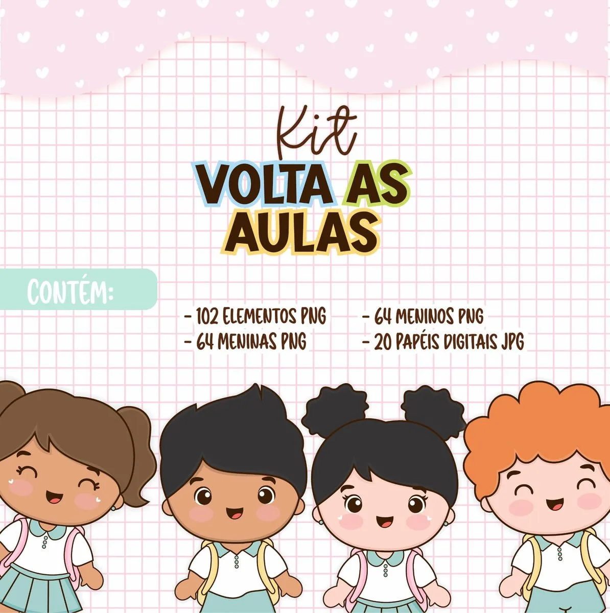 Kit Digital Volta As Aulas Elementos Escolares Em Png