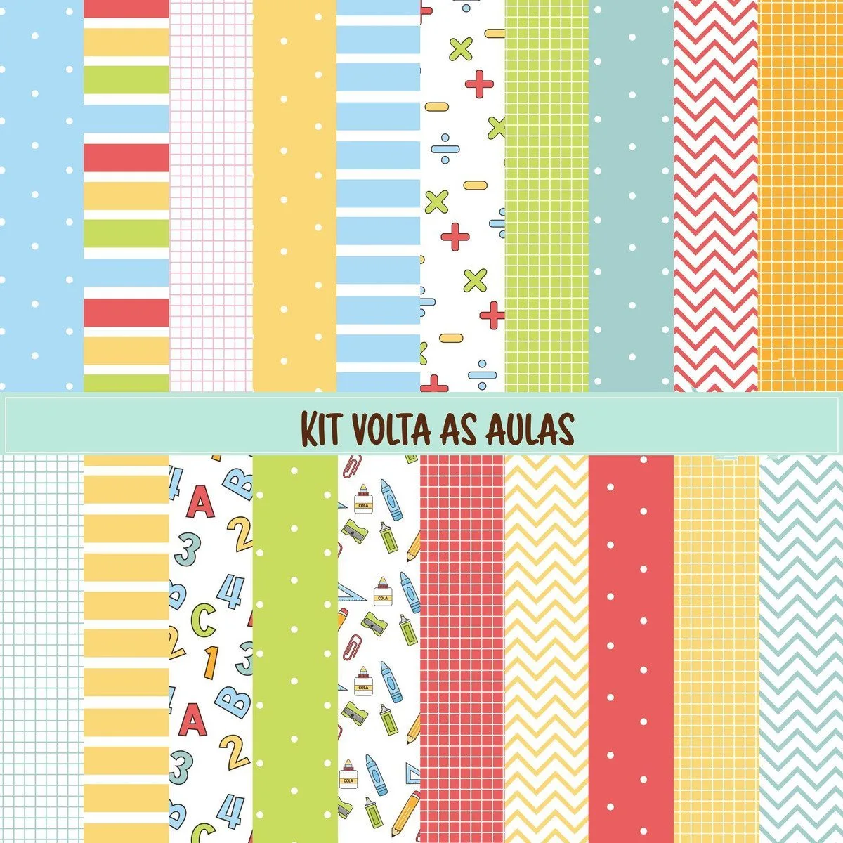 Kit Digital Volta As Aulas Elementos Escolares Em Png