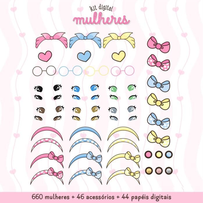 Kit Diversidade Feminina: 660 Mulheres + Acessórios