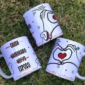 Kit DIY de Caneca para Noivos - Baixe e Personalize
