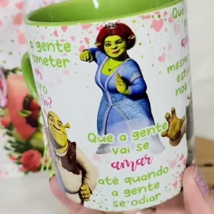 Kit Edição Caneca Romântica Shrek e Fiona