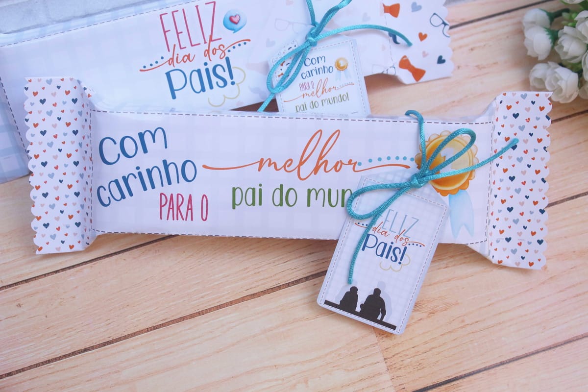 Kit Embrulho Dia dos Pais para Bis Digital PNG PDF 2 Kit Embrulho Dia dos Pais para Bis Digital PNG PDF - Imagem 2