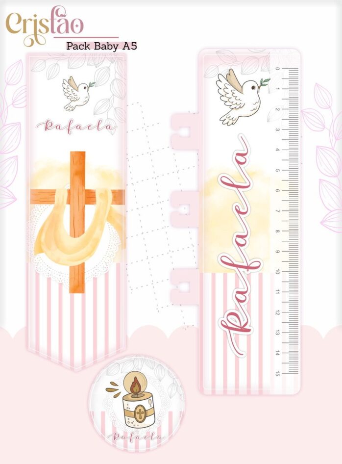 Kit Encadernação Baby Cristão Menina