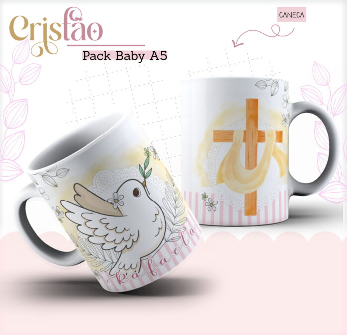 Kit Encadernação Baby Cristão Menina