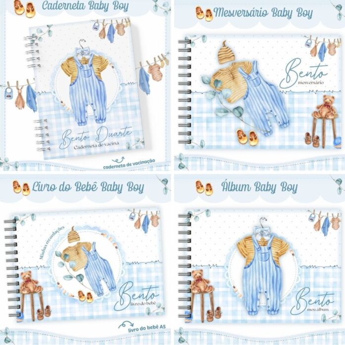 Kit Encadernação Baby Menino