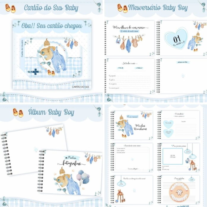Kit Encadernação Baby Menino
