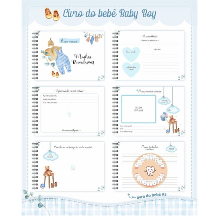 Kit Encadernação Baby Menino