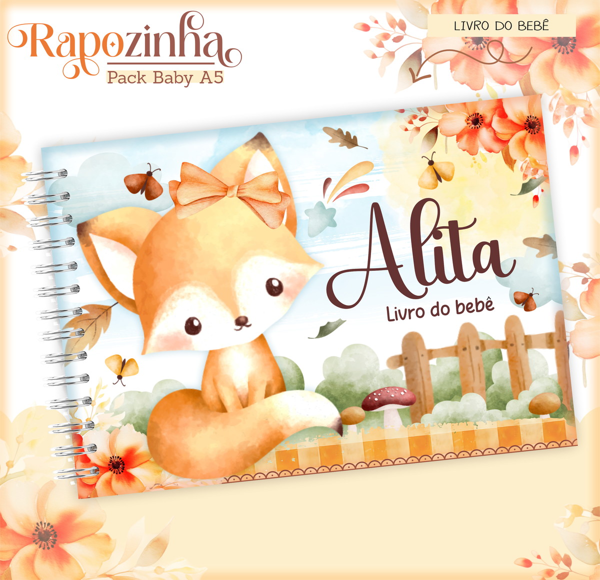Kit Digital de Encadernação Baby Raposinha 2 Kit Digital de Encadernação Baby Raposinha - Imagem 2