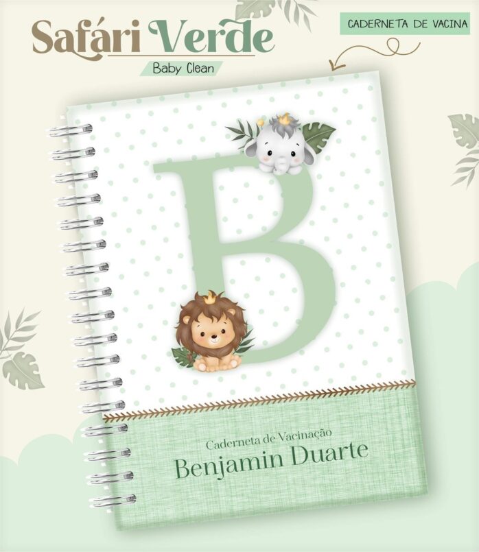 Kit Encadernação Baby Safari Verde Inicial