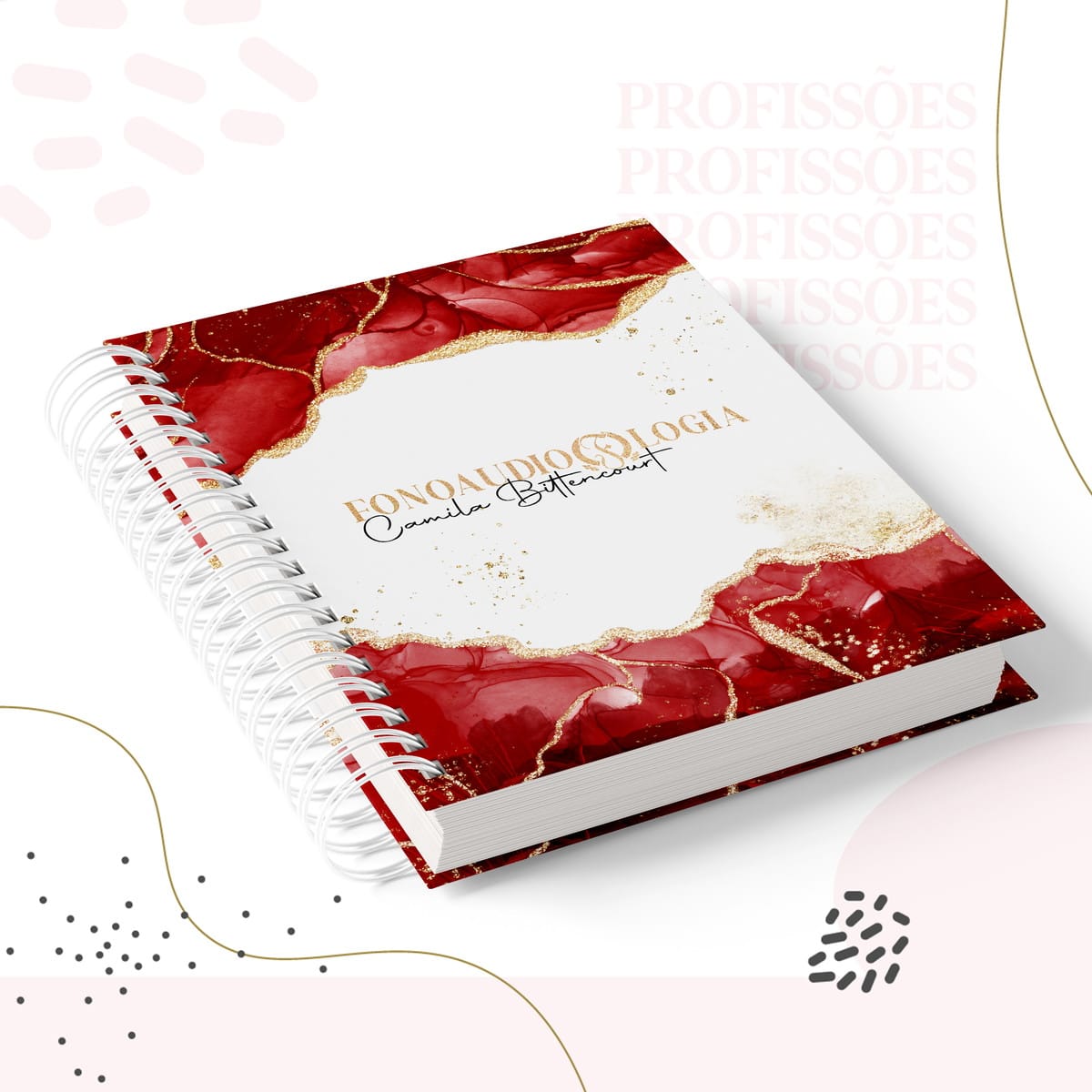 Kit Encadernação Fonoaudiologia Feminino Para Personalizar 1 Kit Encadernação Fonoaudiologia Feminino Para Personalizar