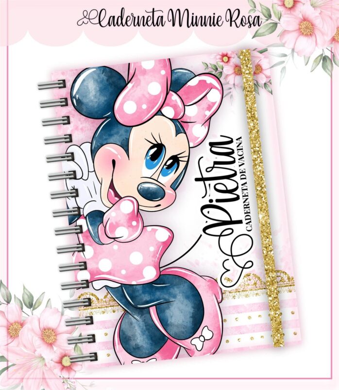 Kit Encadernação Infantil Minnie Rosa