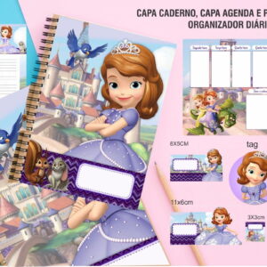 Kit Encadernação Princesinha Sofia Digital Editável 5 kit encadernacao princesinha sofia arquivo digital
