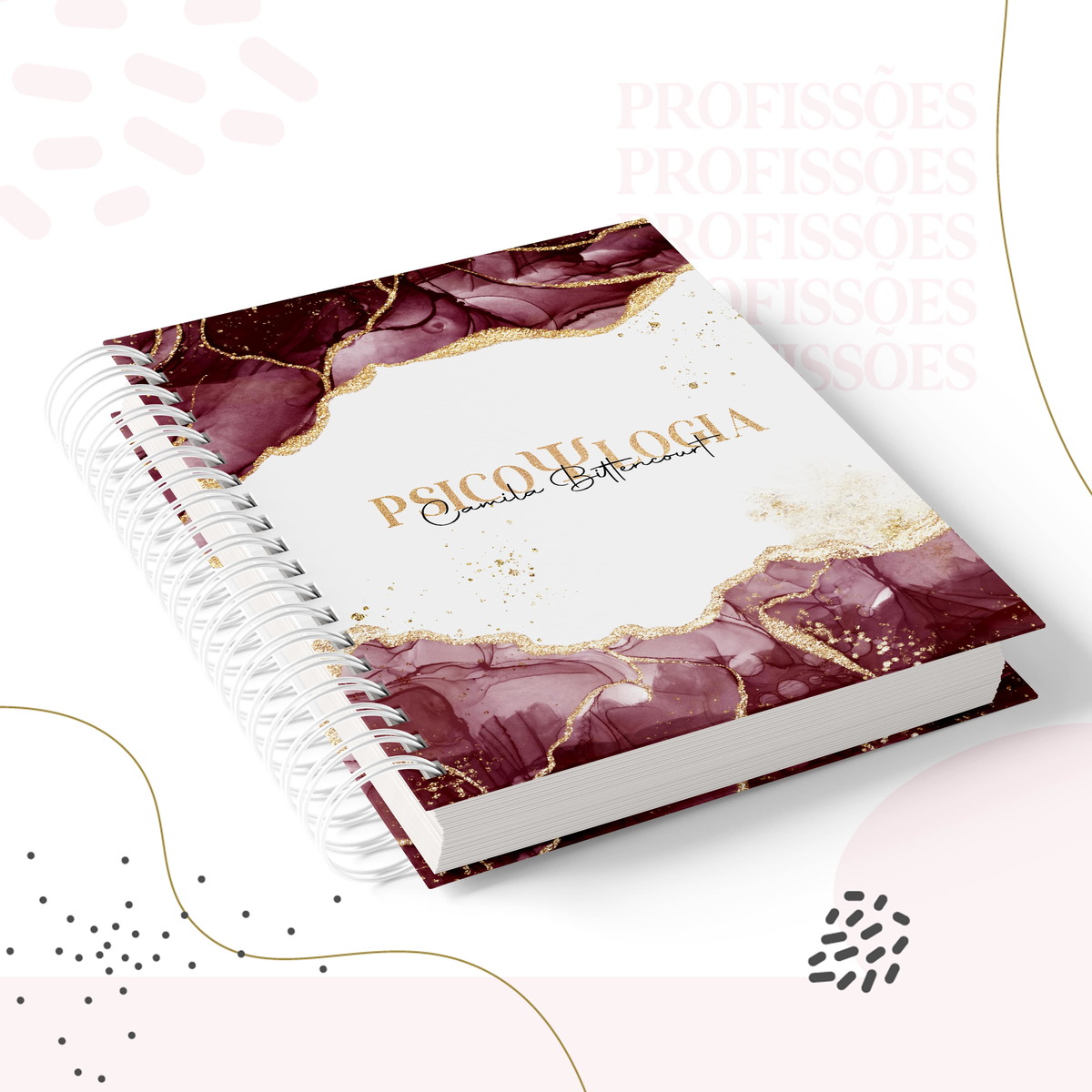 Kit Encadernação Psicologia Feminino em Arquivo Digital 1 Kit Encadernação Psicologia Feminino em Arquivo Digital
