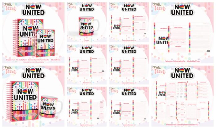 Kit Encadernação Teen Now United