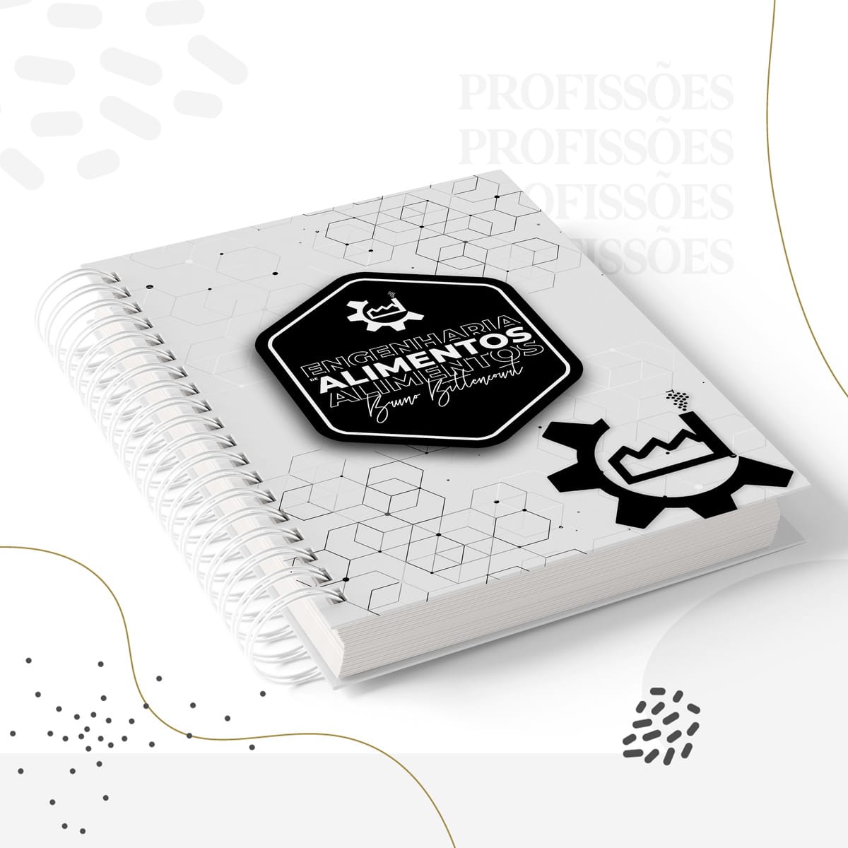 Kit Papelaria Engenharia de Alimentos Masculino Digital 1 Kit Papelaria Engenharia de Alimentos Masculino Digital