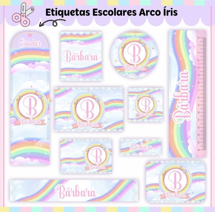 Kit Escolar Arco Íris