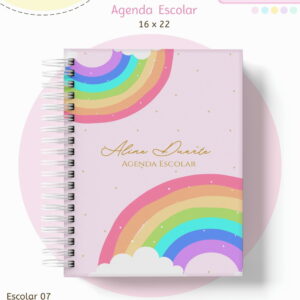 Kit Escolar Arco Íris Digital para Personalizar 33 Kit Escolar Arco Íris Digital para Personalizar