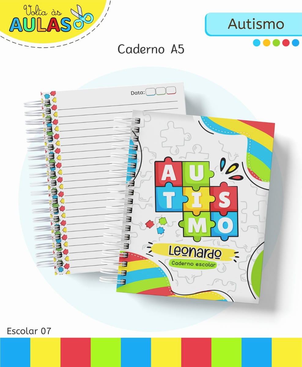Kit Escolar Autismo Digital com Artes para Imprimir 2 Kit Escolar Autismo Digital com Artes para Imprimir - Imagem 2