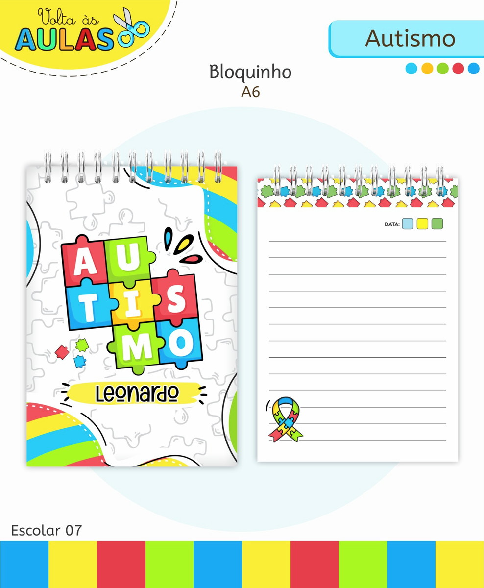 Kit Escolar Autismo Digital com Artes para Imprimir 4 Kit Escolar Autismo Digital com Artes para Imprimir - Imagem 4