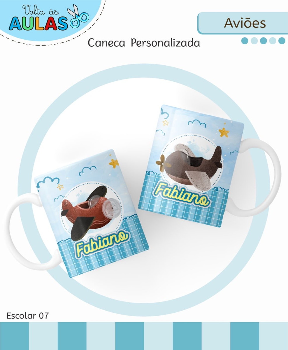 Kit Escolar Aviões para Sublimação e Encadernação 5 Kit Escolar Aviões para Sublimação e Encadernação - Imagem 5