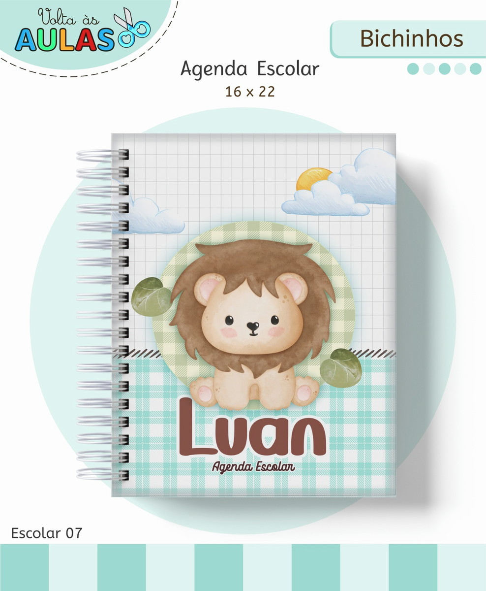 Kit Escolar Bichinhos Digital para Imprimir e Personalizar 1 Kit Escolar Bichinhos Digital para Imprimir e Personalizar