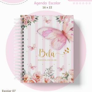 Kit Escolar Borboletas Digital para Papelaria Personalizada 16 kit escolar borboletas arquivo digital