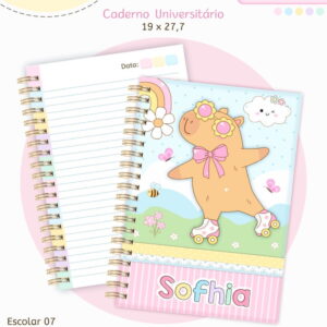 Kit Escolar Capivara Menina Arquivo Digital Fofo 15 kit escolar capivara menina arquivo digital