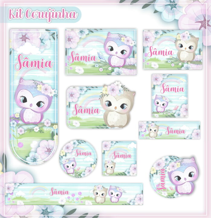 Kit Escolar Corujinha