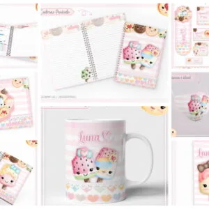 KIT ESCOLAR DOCINHOS CUTE 21 KIT ESCOLAR DOCINHOS CUTE