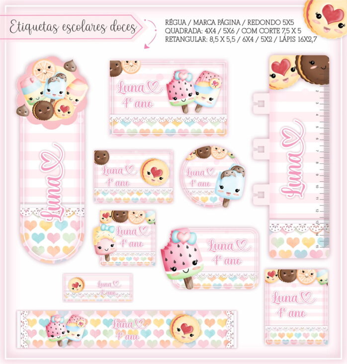 KIT ESCOLAR DOCINHOS CUTE