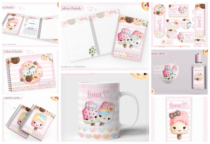 KIT ESCOLAR DOCINHOS CUTE