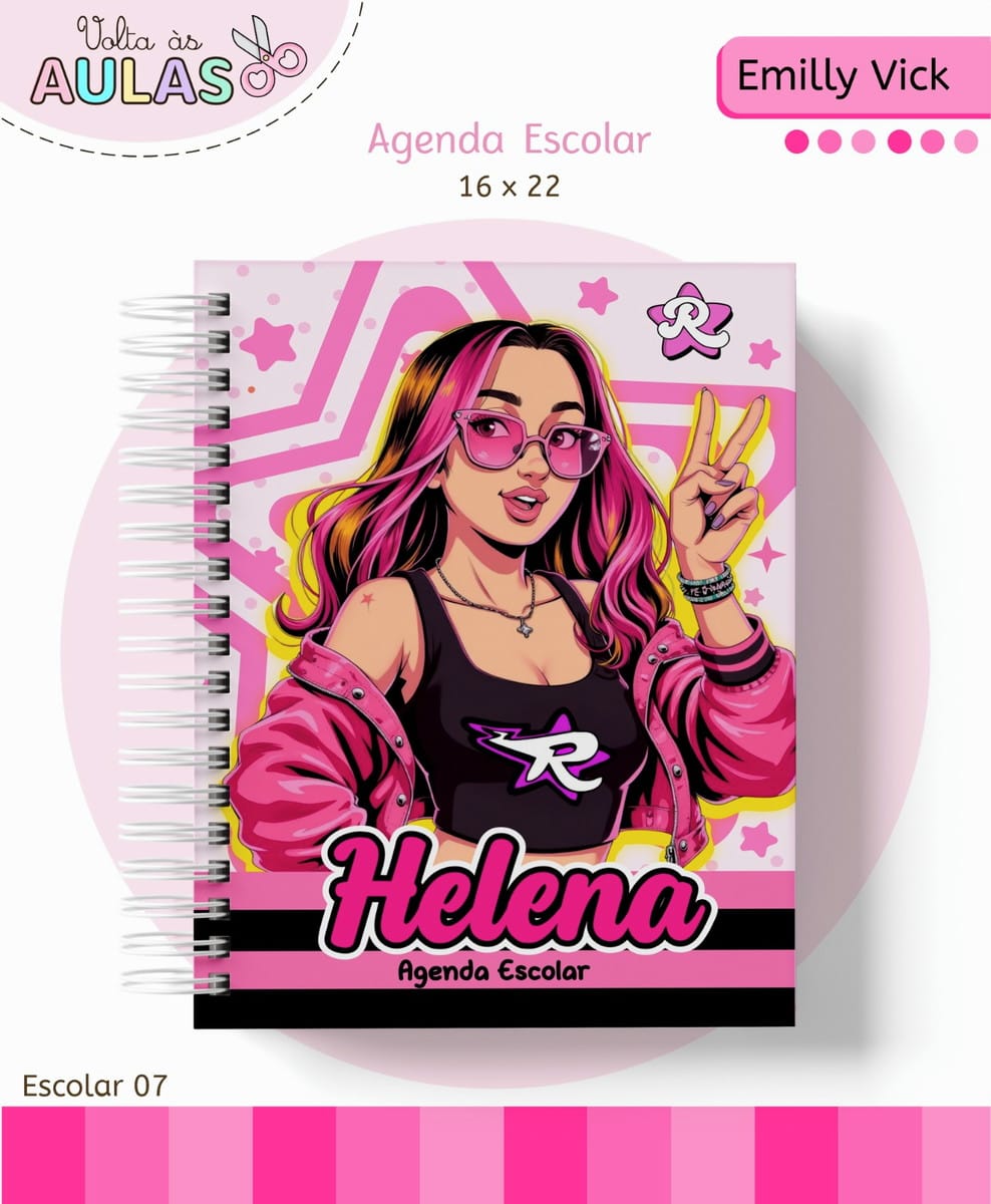 Kit Escolar Emilly Vick Digital para Sublimação 1 Kit Escolar Emilly Vick Digital para Sublimação