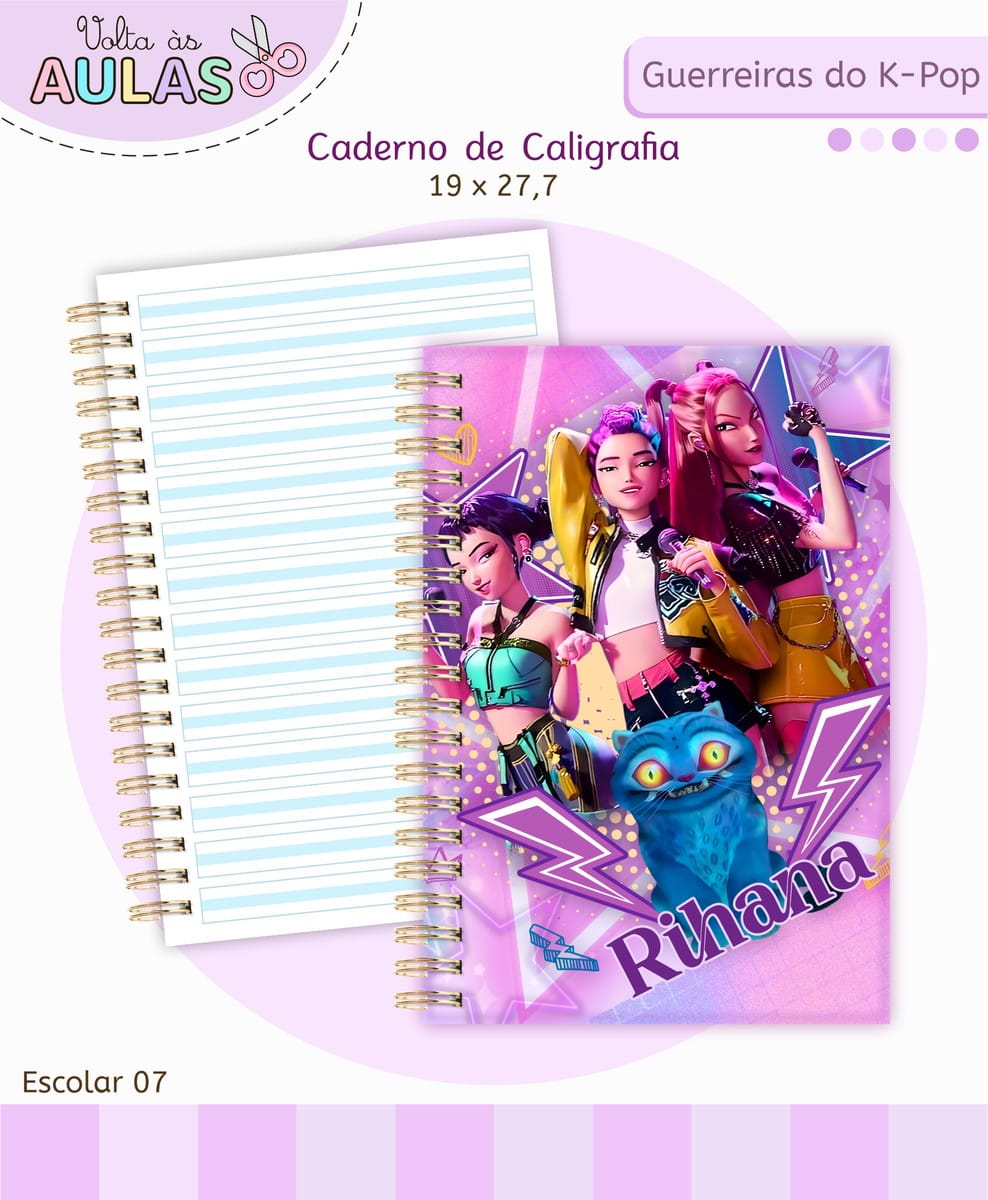 Kit Escolar Kpop Digital com Artes Vibrantes 2 Kit Escolar Kpop Digital com Artes Vibrantes - Imagem 2