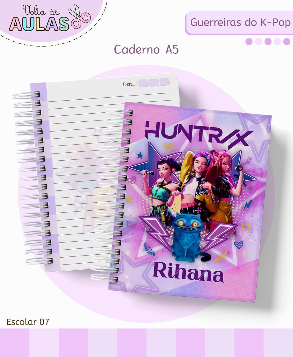 Kit Escolar Kpop Digital com Artes Vibrantes 3 Kit Escolar Kpop Digital com Artes Vibrantes - Imagem 3