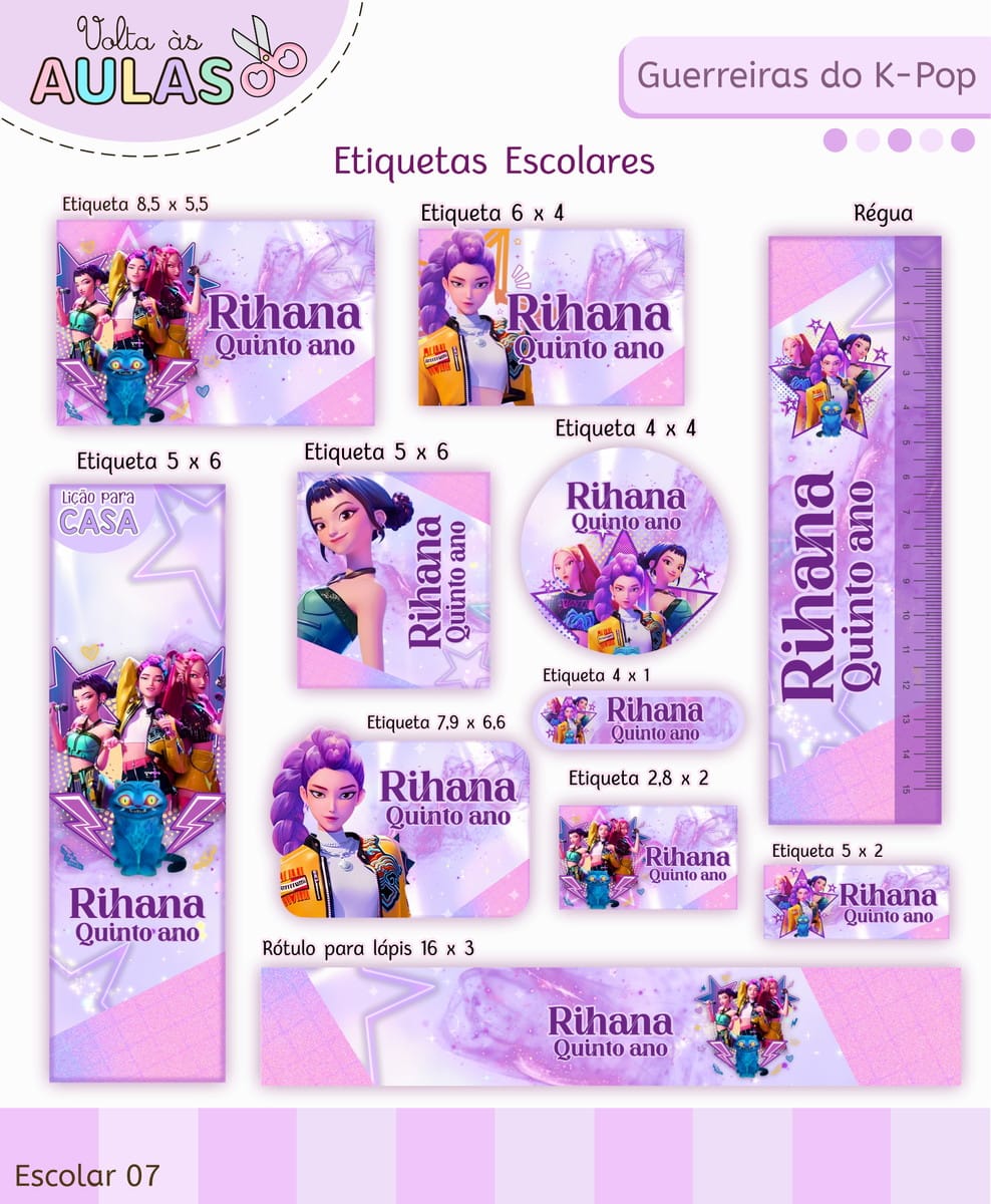 Kit Escolar Kpop Digital com Artes Vibrantes 4 Kit Escolar Kpop Digital com Artes Vibrantes - Imagem 4