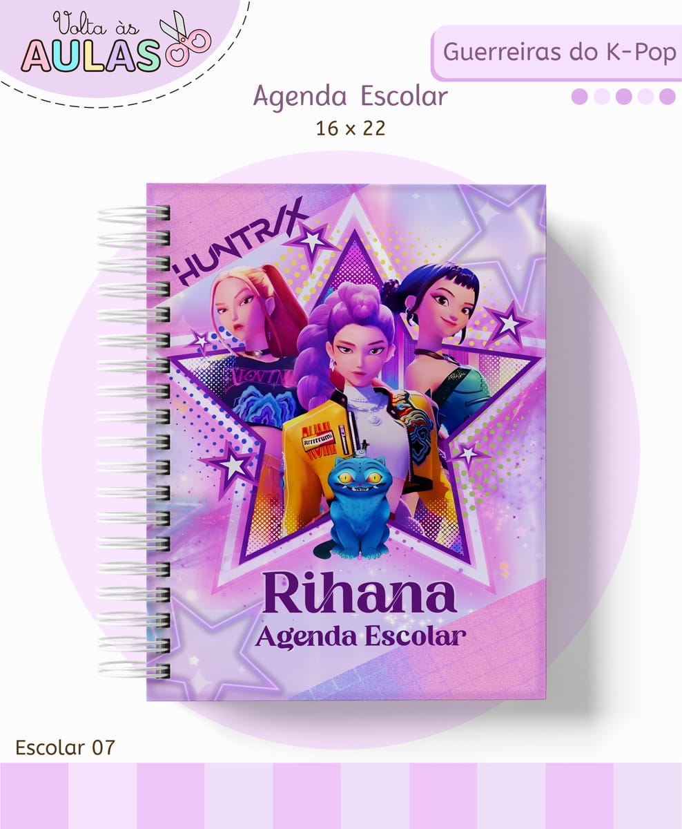Kit Escolar Kpop Digital com Artes Vibrantes 1 Kit Escolar Kpop Digital com Artes Vibrantes