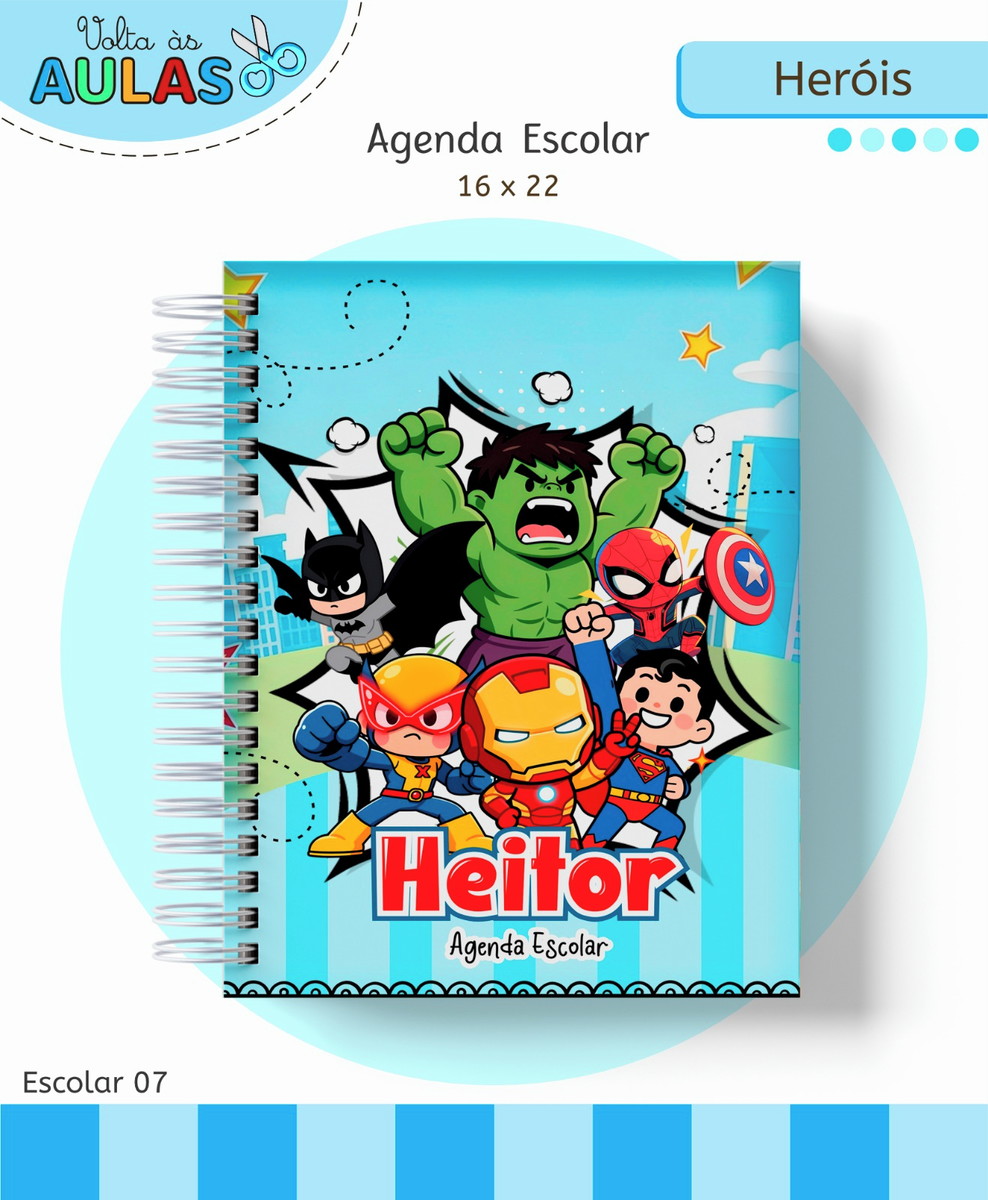 Kit Escolar Heróis Arquivo Digital para Personalizar 2 Kit Escolar Heróis Arquivo Digital para Personalizar - Imagem 2