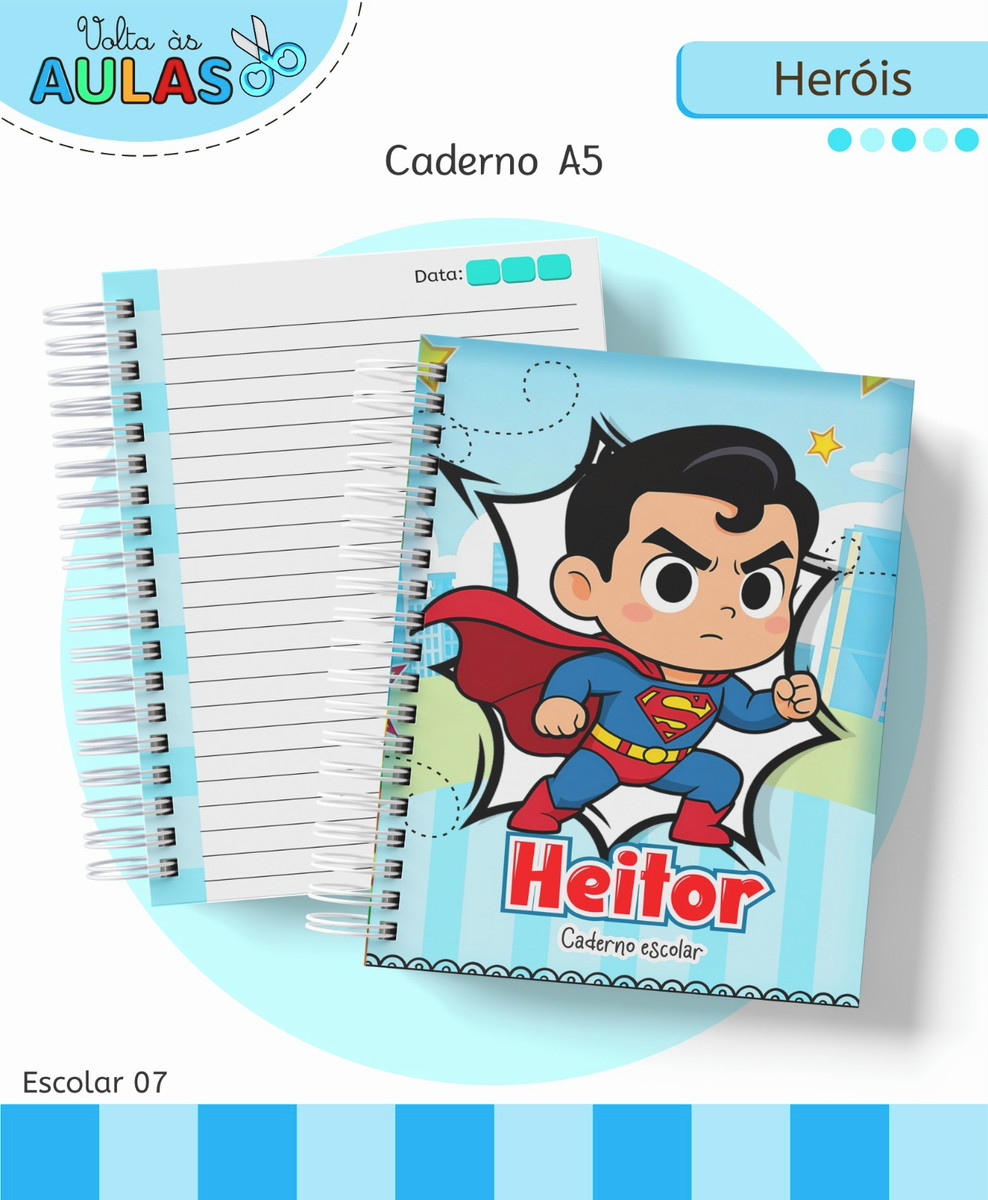 Kit Escolar Heróis Arquivo Digital para Personalizar 1 Kit Escolar Heróis Arquivo Digital para Personalizar