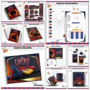 Kit Escolar Homem Aranha 6 Kit Escolar Homem Aranha